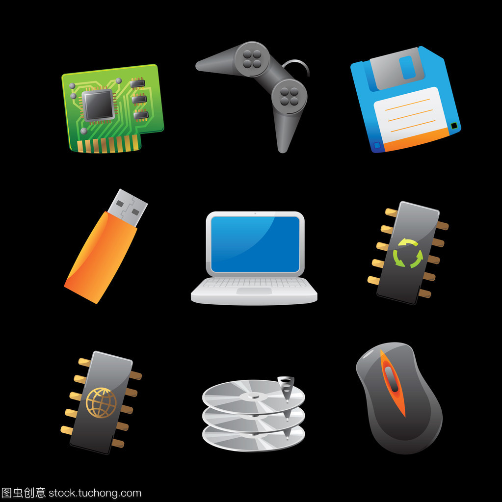 数字时代的基石 电脑与配件的图标演变与意义